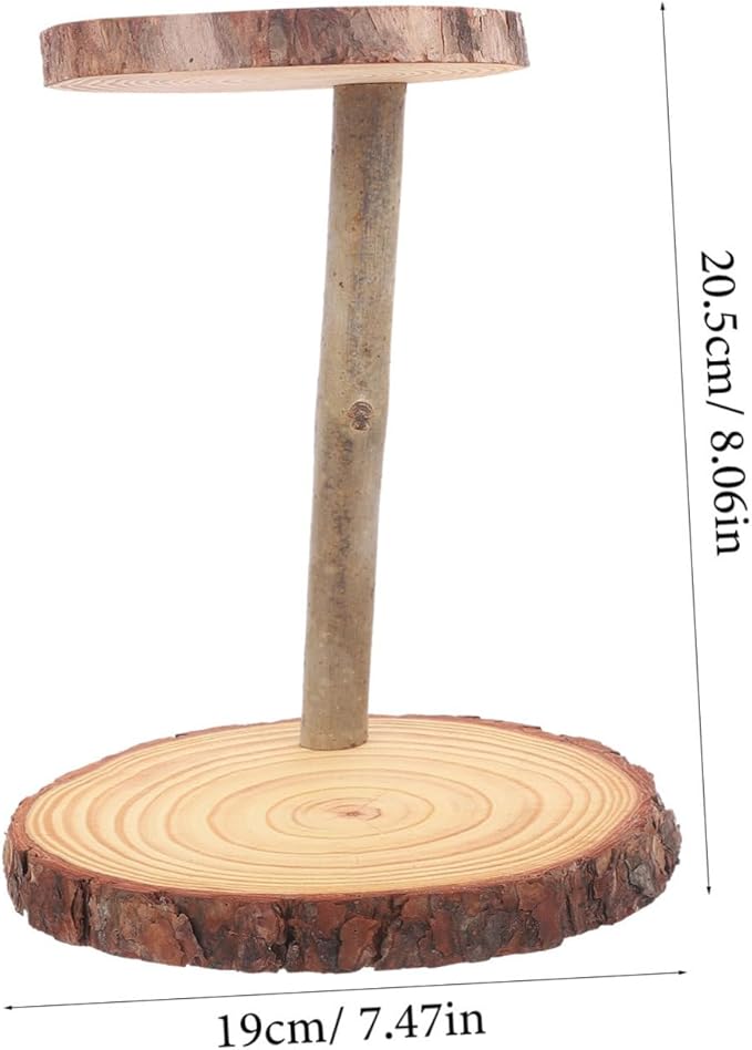 Boho Decor Plant Pot Holder Solid Wood Flower Stand Balcony Display Rack Decorative Cake Shelf