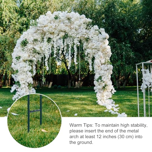RUBFAC 7.8ft Metal Garden Arch Trellis for Climbing Plants Outdoor, Garden Arbors and Arches, Halloween Archway for Pumpkin Balloon Rose Vines Wedding Christmas Birthday Party Decorations, Army Green - color: green