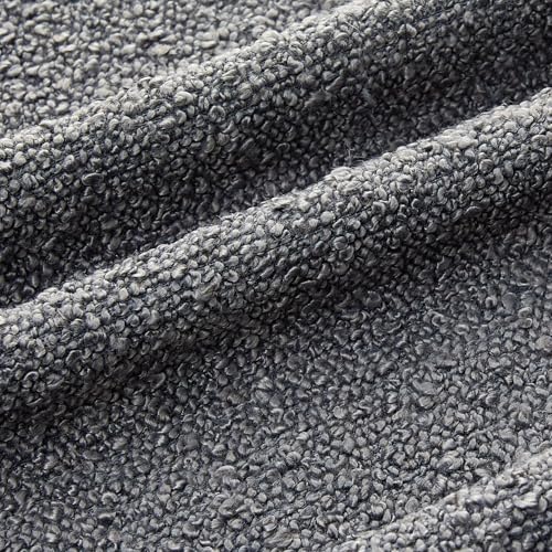 Mixhug Decorative Boucle Throw Pillow Covers, Dark Gray, 12 x 20 Inches, Pack of 2 - Textured Boho Pillow Covers for Couch and Bed - color: Dark Gray, size: 20" x 12" (Pack of 2)