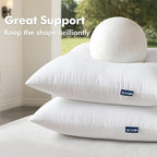 MIULEE 24x24 Pillow Insert Throw Pillow Insert, Outdoor Pillows Water-Resistant Premium Outdoor Pillow Stuffer Sham Square for Couch Sofa Patio Furniture Cushion Porch Swing