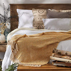 DII Diamond Throw Collection Cotton Woven, 50x60, Honey Gold - color: Honey Gold