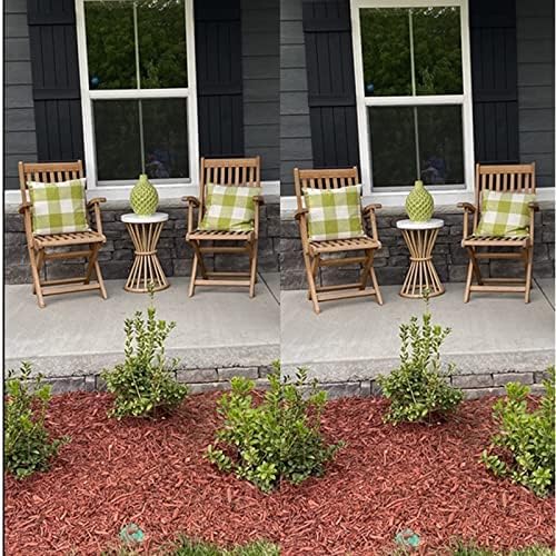 VAKADO 22x22 Grass Green White Buffalo Plaids Decorative Throw Pillow Covers Retro Farmhouse Checkered Sage Green Furniture Square Cushion Cases Home Decorations for Couch Patio Sofa Outdoor Set of 2