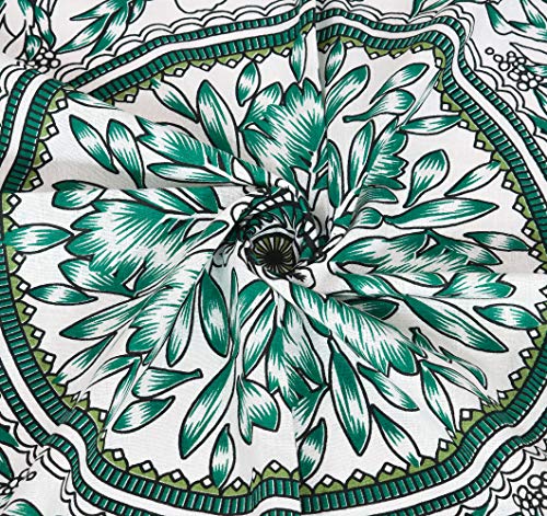 ANJANIYA Floral Wall Hanging Boho Tapestry, Mandala Dorm Décor Tapestry for Room, Beach, Wall, Psychedelic Hippie Wall Hanging Décor and Beach Coverlet Curtain (Green White, 54"X60") - color: Green White, size: 60"L x 54"W
