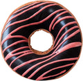 HYSEAS Round Throw Pillow 14 Inch Chocolate Pink Donut, 3D Digital Print Decorative Comfortable Soft Plush Funny Food Shaped Pillow Light Weight Seat Pad Cushion for Couch, Chair, Floor, Sofa
