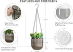 Josteve 5.2 Inch 2 Pcs Self Watering Hanging Planter Indoor Plant Pots Drainage Holes, Outdoor Small Hanging Planters Flower Pot Basket, Visible Water Level, Plant Hanger Home Decor, Gardening