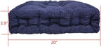 ChezMax Floor Pillow & Cushion, Large Meditation Chair Cushions, Thick Square Seat Pad, Soft Velvet Tufted Seating Pouf for Indoor/Outdoor Yoga Bench Rocking Chair Room Tatami Sofa, Dark Blue 20"x20"