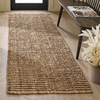 SAFAVIEH Natural Fiber Collection Runner Rug - 2'6" x 8', Natural Brown, Handmade Jute, Farmhouse Style, Chunky Textured Thick Pile (NF447A) - color: Natural, size: 2'6" x 8' (Runner)