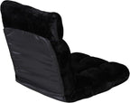 SUPER DEAL 14-Position Folding Floor Chair Gaming Sofa Cushioned Padded Reclining Bed Lounge Couch Seating for Comfy Reading, Reading, Gaming, Relaxing, Watching TV, Black