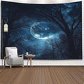 EMMTEEY Forest Tapestry Starry Sky Night Forest 60X50 Inch Ceiling Tapestry Wall Art Hanging Tapetries for Bedroom Living Room Dorm Décor