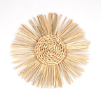 Craft County Hanging Wicker Wall Decoration – Add to Any Bedroom, Living, Sunroom – Available in Basket or Sun Pattern