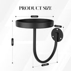 4 Pack Wall Plant Holder,Wall Planters for Indoor Plants,Plant Hanger Indoor,Metal Plant Wall Hanger,Hanging Plant Holder（Black）