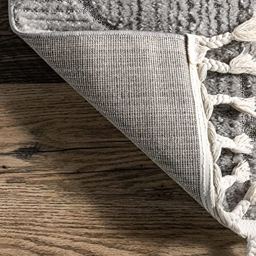 Nuloom Kerry Light Grey, 2'8" x 8', Geometric, Soft and Cozy, High Traffic, Stain Resistant, Easy Clean, Durable Runner for Bedroom, Living Room, Dining Space, Den, Foyer, Entryway - color: Kerry Light Grey, size: 2'8" x 8' (Rectangular)