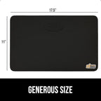 GORILLA GRIP Extra Thick Patent Pending Supportive Foam Kneeling Pad, 2 PK, Large Cushion Knee Pads for Gardening, Baby Bath, Dirt and Water Resistant, Workout and Garden Supplies, 17.5x11, Black