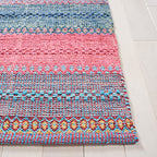 SAFAVIEH Montauk Collection Runner Rug - 2'3" x 9', Red & Blue, Handmade Flat Weave Boho Stripe Cotton, Ideal for High Traffic Areas in Living Room, Bedroom (MTK851Q) - color: Red/Blue, size: 2'3" x 9' (Runner)