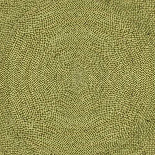 SAFAVIEH Area Rug 3' Round - Natural Fiber Collection - Green & Natural Brown, Handmade Jute, Braided Border Design (NF801G) - color: Green/Natural, size: 3' (Round)