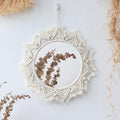 Artilady Macrame Hanging Wall Mirror - Boho Fringe Round Handmade Decorative Acrylic Mirror for Apartment Living Room Bedroom Baby Nursery Home Decor (Round)