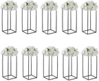 Black Plant Stand Pedestal Stand - 10 Pcs Metal Plant Stand, 23.6in Tall Flower Stand Vase Flower Holder, Wedding Centerpieces for Tables, Corner Planter Pot Rack for Living Rooms, Home, Patio Decor