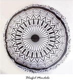 Indian Mandala Pouf Ottoman Cover Cotton Floor Pillow Hippie Boho Decorative Cushion Cover Home Dorm Decor Footstool Bohemian Couch Cover Chair Cover