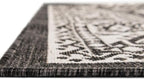 Rugs.com Outdoor Aztec Collection Rug – 13 Ft Square Charcoal Gray Flatweave-Pile Rug Perfect for Living Rooms, Kitchens, Entryways