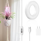 Grow Lights for Indoor Plants: Replacement Grow Light for Macrame Plant Hanger Full Spectrum Plant Light, with 3/9/12H Auto Timer Switch, 3 Colors,10 Dimming（GrowPro Spectrum）