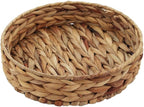 Fruit Tray Weaving by Grass, Round Bins for Vegetable, Arts and Crafts. (Small)
