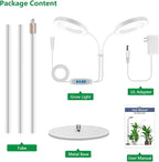 Large Plant Light for Indoor Plants, 2 Head Full Spectrum Grow Light with 68" Adjustable Stand for Growing Large Tall Plants, White Halo Floor LED Grow Lamp with 16 Hour Timer