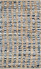 SAFAVIEH Cape Cod Collection Accent Rug - 3' x 5', Natural & Blue, Handmade Flat Weave Coastal Braided Jute, Ideal for High Traffic Areas in Entryway, Living Room, Bedroom (CAP352A) - size: 3' x 5' (Rectangular)