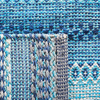SAFAVIEH Montauk Collection Runner Rug - 2'3" x 9', Grey & Blue, Handmade Flat Weave Boho Stripe Cotton, Ideal for High Traffic Areas in Living Room, Bedroom (MTK851G) - color: Grey/Blue, size: 2'3" x 9' (Runner)