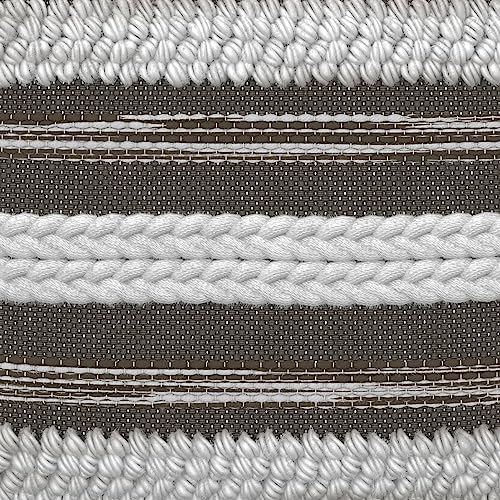 SIMPLIHOME Sommer Boho Square Pouf in Natural/Taupe Grey Handloom Woven Pattern for the Living Room, Bedroom and Kids Room - color: Natural/Taupe Grey, style: Cotton Pouf