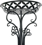 2 Pack Metal Potted Plant Stand Tall Flower Pot Stands Potted Holder Indoor Outdoor Decorative Plant Display Rack for Garden