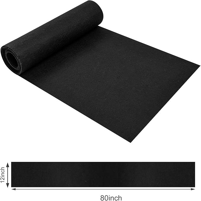 12x80 Inch Fabric Planter Liner Roll Non Woven Plant Felt Liner Roll Black Coco Liners Roll Alternative Coconut Basket Liner Roll Replacement Easy to Cut for Planter Hanging Flower Basket Window Box