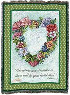 Pure Country Weavers Treasured Heart Blanket - Sympathy Bereavement Gift Tapestry Throw Woven from Cotton - Made in the USA (72x54) - color: Treasured Heart, size: 72" x 54"