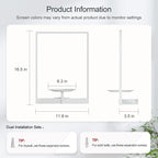 White Metal Wall Plant Holder - 3-Pack Wall Mounted Plant Stands and Hanging Holders for Indoor Planter and Flower Pot -Rectangle Decor Shelf for Plant Storage (Pot Not Included)