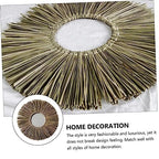 Cabilock Scandinavian Home Decor Round Wall Mirror Boho Style Tassel Woven Handmade Wall Art