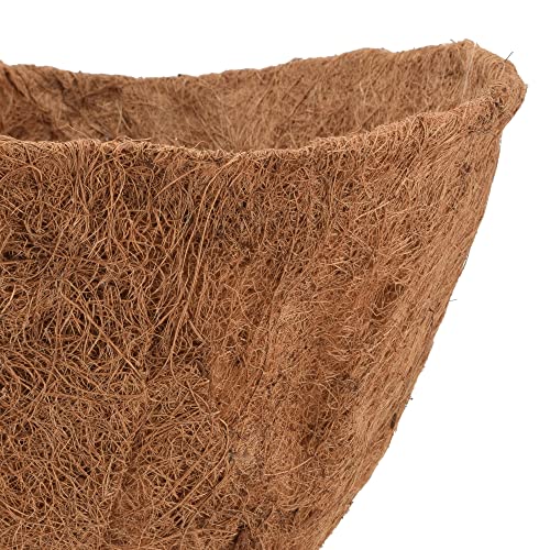Arcadia Garden Products Extra Durable 1544B 16-inch Coco Liner for Half Round Circle Wall Mounted Hanging Basket Planters, Natural Coconut Fiber Replacement Liner for Garden Outdoor Flower Pots - size: 16-Inch, style: Wall Manger