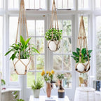 1 Pack Macrame Plant Hanger,Hanging Plant Holder, Boho Home Decor Hanging Basket with Wood Beads,Hanging Planters for Indoor Plants,Plant Hanger Indoor 43" Brown (POTS NOT Included)
