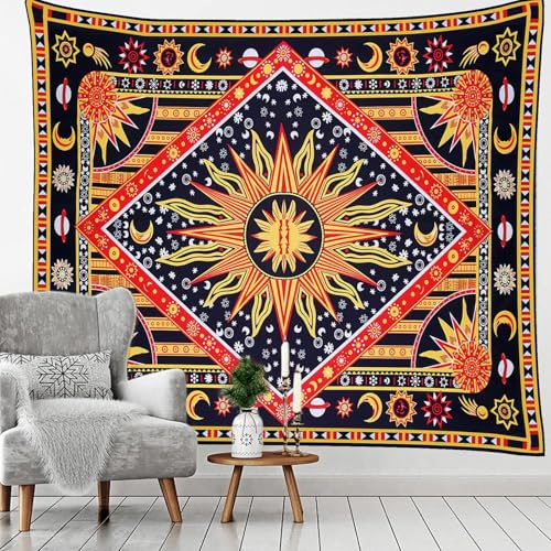 Starry Sky Astrology Tapestry – Celestial Space Constellation Wall Hanging for Bedroom, Living Room, Office - color: Astrological, size: 59"L x 51"W