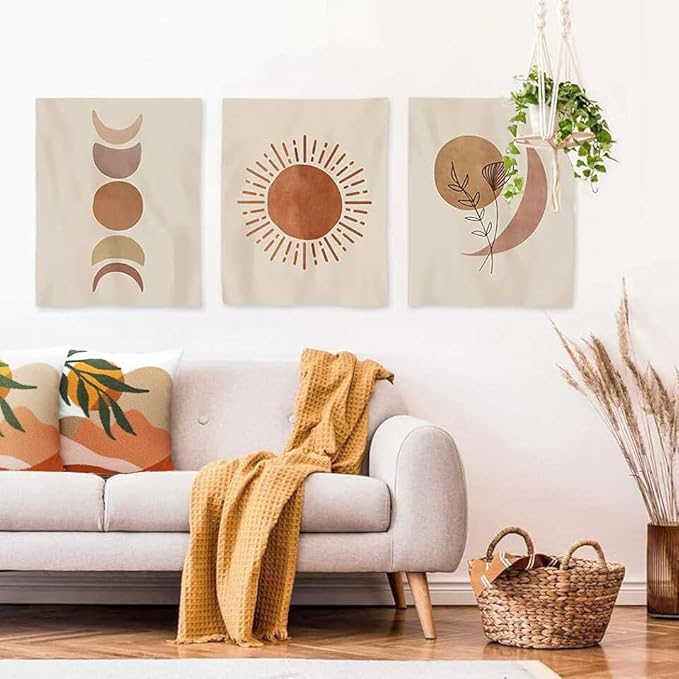 JASEN Abstract Boho Pillow Covers 20x20,Soft Mid Century Mountain Decorative Throw Pillows for Couch Bed Sofa Bedroom（Only 1 Pillow Cover）