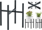 Urban Deco Adjustable Metal Plant Stand Outdoor & Indoor Planter With Stand Fits for 8-14 Inch Plant Holder Mid Century Modern Flower Stand Corner Outdoor Plant Stands for Patio