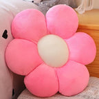 lannery Flower Plush Throw Pillows, Flower Floor Pillow Seating Cushion Toy for Reading, Room, Watching TV (19.7", Pink-1)