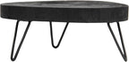 Creative Co-Op Decorative Paulownia Wood Pedestal, Black