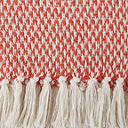 DII Woven Throw Collection 100% Cotton, Basketweave, 50x60, Spice - color: Spice, size: 50x60"