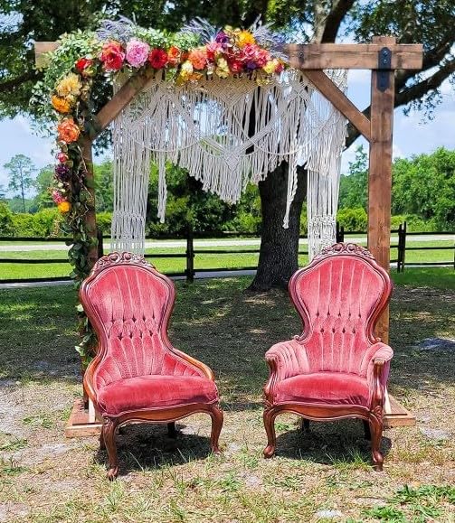 S.N.HANDICRAFTS Macrame Large Curtain Bohemian Boho Decoration Backdrop Wedding Wall Hanging (75X85) - size: 75" W x 85" L