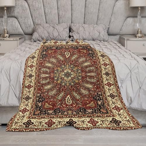 Boho Throw Blanket,Traditional Oriental Tribal Pattern Soft Throw Blanket for Couch Sofa Camping Office Travel Home Bedroom Decor All Seasons 30"x40" - color: Boho-13, size: 30x40in