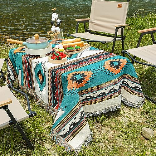 Hopstar Aztec Throw Blanket Navajo Indian Blankets and Throws Boho Western Decor Couch Cover Blanket for Bed Sofa Living Room Beach Travel 51"x63" (Colin) - color: Colin, size: 51"x63"