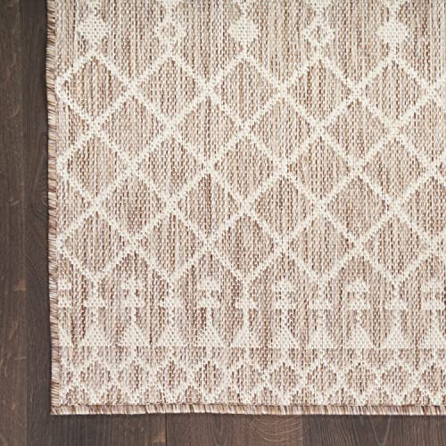 Nourison Home Positano Beige 7' x 10' Area Rug - Easy Clean, Non Shedding, Bed Room, Living Room, Dining Room, Kitchen (7' x 10') - color: Beige, size: 7' x 10' (Rectangular)