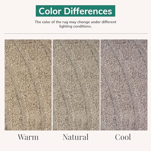 LUXE WEAVERS Modern Geometric Wave Taupe 4x6 Area Rug - color: Taupe, size: 4' x 6' (Rectangular)