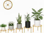 5 Pack Metal Outdoor Plant Stand Heavy Duty Plant Pot Stands for Indoor and Outdoor Round Flower Pot Support Rack for Multiple Display Pot Rack