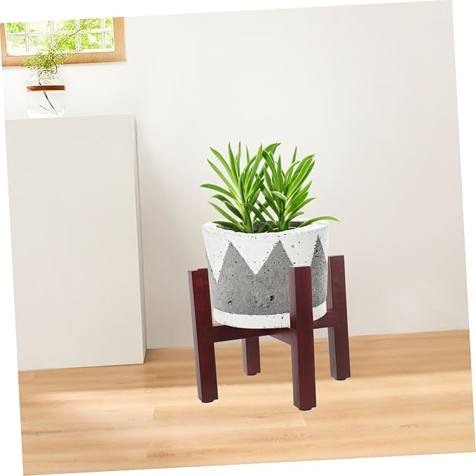 Wooden Flowerpot Stand Plant Stand Boho Decor Solid Wood Pot Rack for Display