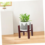 Wooden Flowerpot Stand Plant Stand Boho Decor Solid Wood Pot Rack for Display